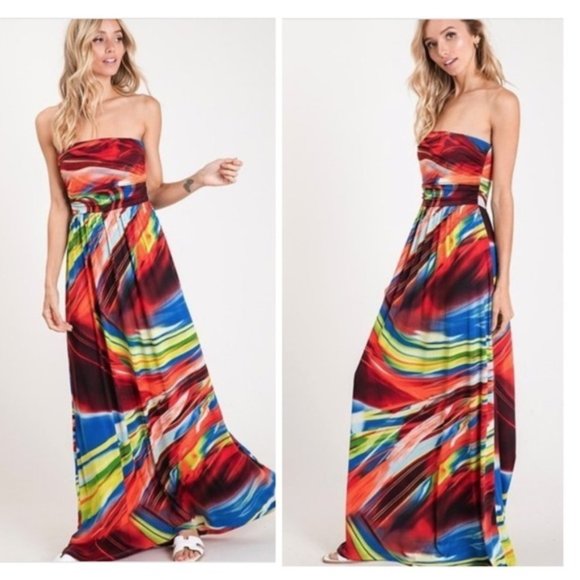 Penna&Pine Dresses & Skirts - Multi-Color Sleeveless Maxi Dress